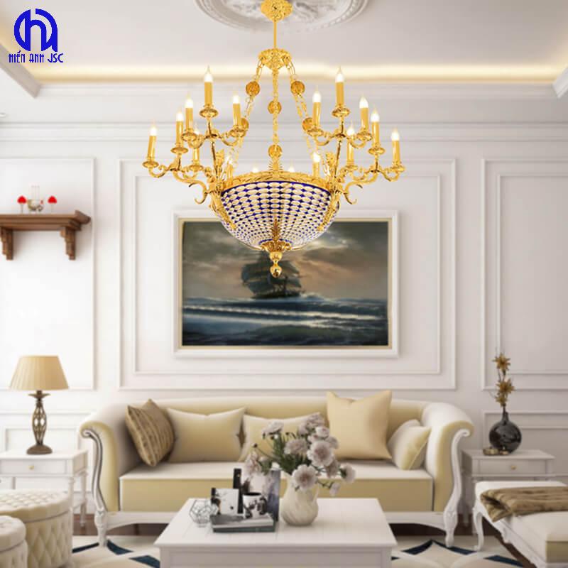 5+ Mẫu đèn chùm trang trí phòng khách nhỏ đẹp nhất