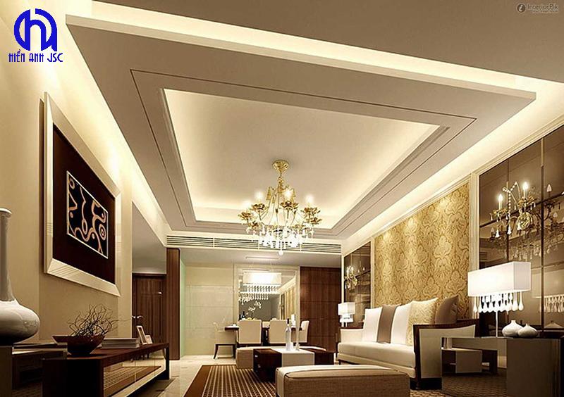 Các loại đèn trang trí trần thạch cao phòng khách đẹp phổ biến 3 Các loại đèn trang trí trần thạch cao phòng khách đẹp phổ biến