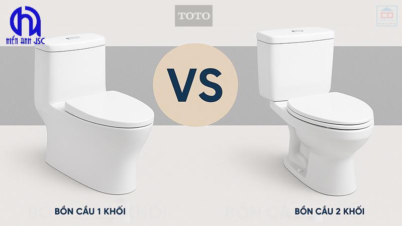 Bồn cầu 1 khối 2 khối khác nhau thế nào?
