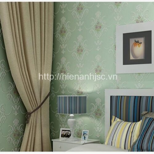 Giấy dán tường 3D - Hoa văn dập nổi với họa tiết hoa 9 3D003-1-Hoa Văn dập Nổi Den Kẻ Sọc