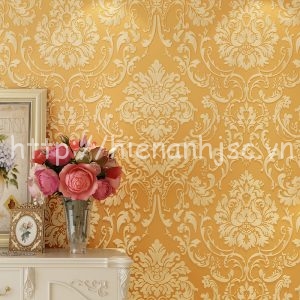 Giấy dán tường họa tiết hoa lá cách điệu - 3D022
