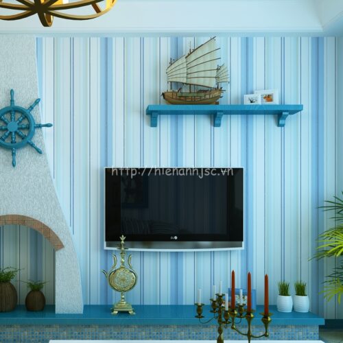 Giấy dán tường 3D họa tiết kẻ sọc - 3D029