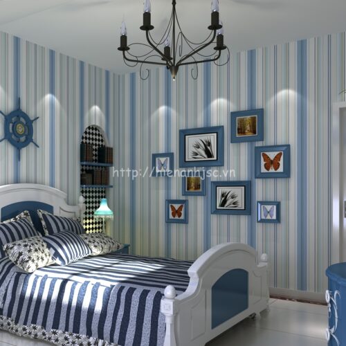 Giấy dán tường 3D họa tiết kẻ sọc - 3D029