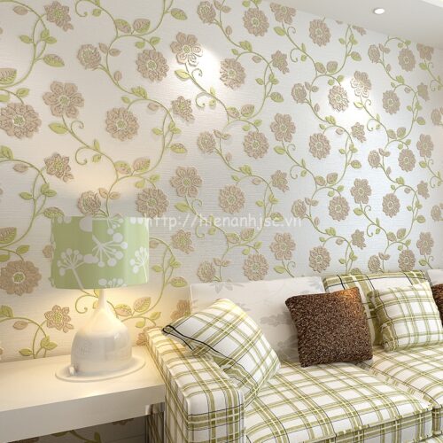 Giấy dán tường 3D - Họa tiết hoa văn cách điệu dập nổi 3D030 5 Giấy dán tường hoa dập nổi - 3D030