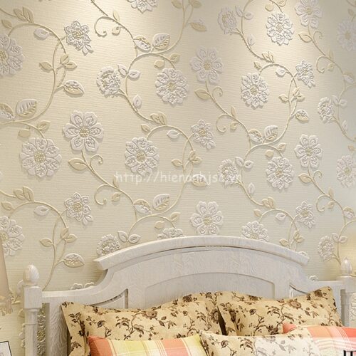 Giấy dán tường 3D - Họa tiết hoa văn cách điệu dập nổi 3D030 6 Giấy dán tường hoa dập nổi - 3D030