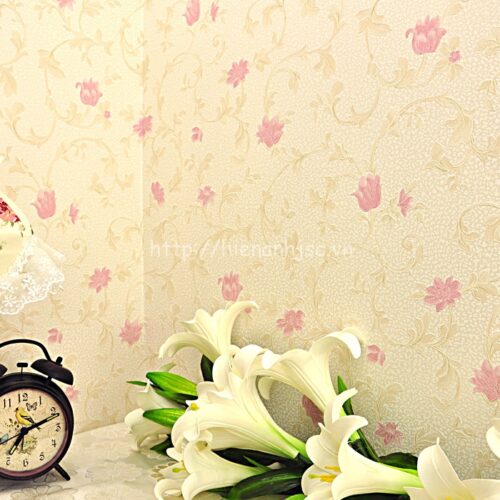 Giấy dán tường họa tiết hoa lá đơn giản - 3D033