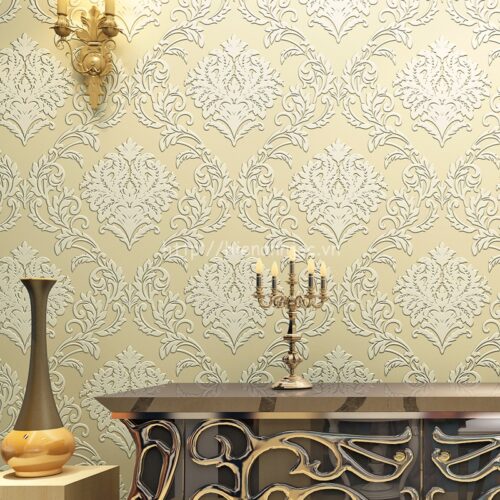 Giấy dán tường họa tiết hoa văn châu Âu - 3D034