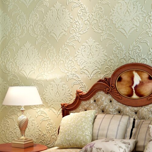 Giấy dán tường họa tiết hoa văn châu Âu - 3D034
