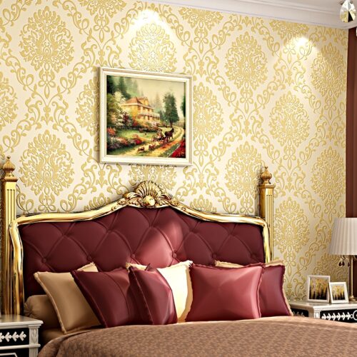 Giấy dán tường họa tiết hoa văn dập nổi - 3D035