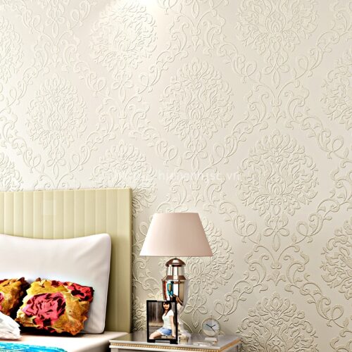 Giấy dán tường họa tiết hoa văn dập nổi - 3D035