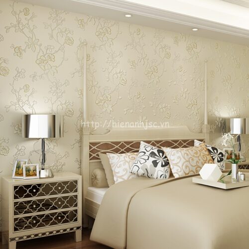 Giấy dán tường 3D - Họa tiết hoa lá phong cách Hàn Quốc 3D037 6 Giấy dán tường họa tiết hoa lá phong cách - 3D037