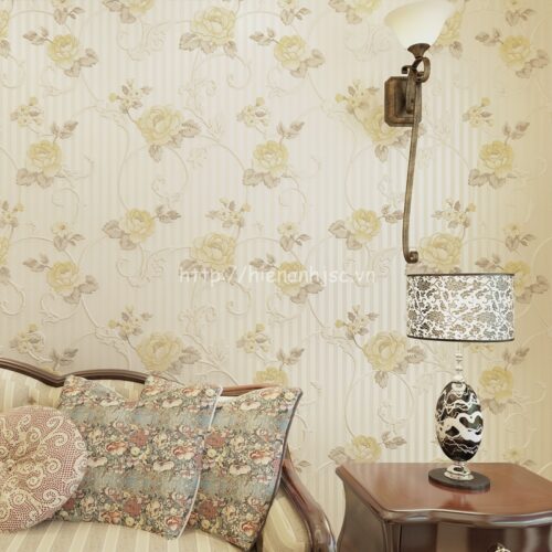 Giấy dán tường 3D họa tiết hoa hồng bình dị - 3D039