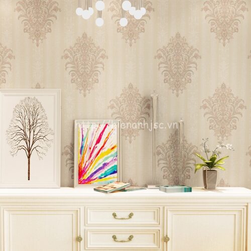 Giấy dán tường hoa văn cách điệu phòng ngủ - 3D041