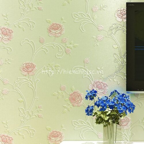Giấy dán tường 3D - Họa tiết hoa hồng dập nổi 3D044 7 Giấy dán tường họa tiết hoa hồng dập nổi - 3D044