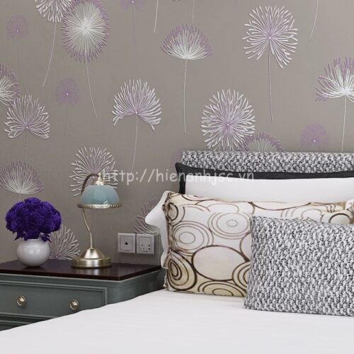 Giấy dán tường họa tiết hoa cỏ may - 3D047