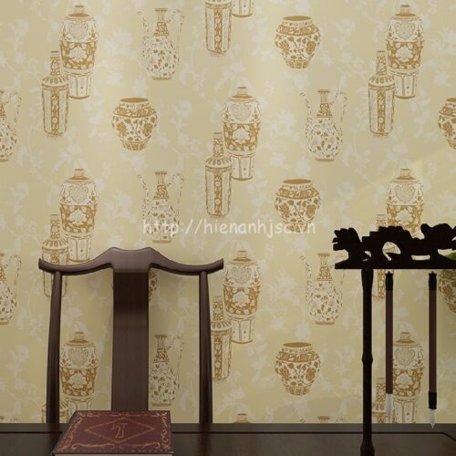 Giấy dán tường 3D - Họa tiết bình cổ phong cách Trung Hoa 3D049 4 Giấy dán tường họa tiết bình cổ trung hoa - 3D049