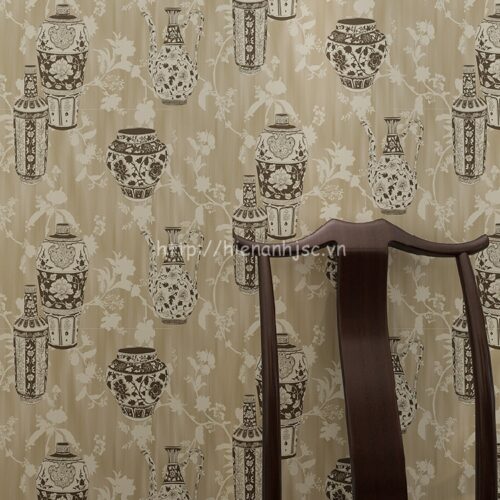 Giấy dán tường 3D - Họa tiết bình cổ phong cách Trung Hoa 3D049 5 Giấy dán tường họa tiết bình cổ trung hoa - 3D049