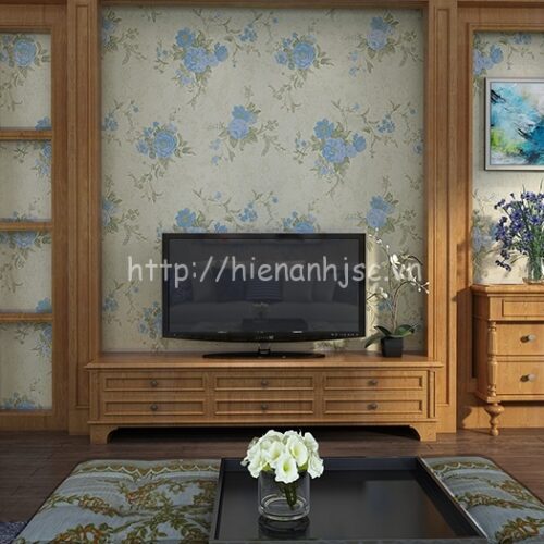 Giấy dán tường họa tiết vườn hoa hồng - 3D055