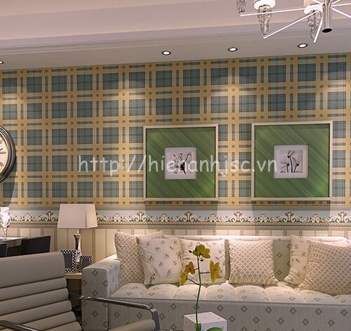 Giấy dán tường 3D - Họa tiết ô vuông kẻ sọc 3D056 5 Giấy dán tường họa tiết ô vuông kẻ sọc - 3D056