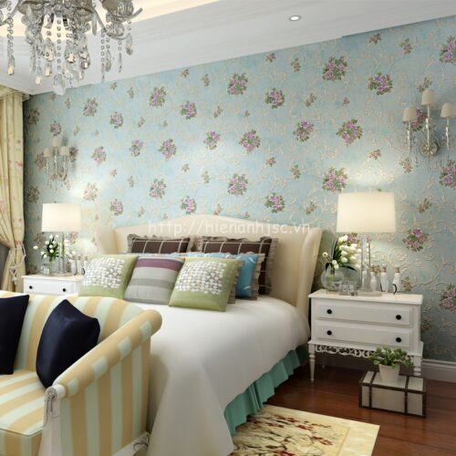 Giấy dán tường 3D họa tiết dây leo hoa hồng - 3D057