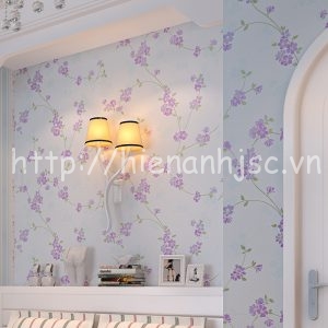 Giấy 3D dán tường họa tiết hoa lá sang trọng - 3D059