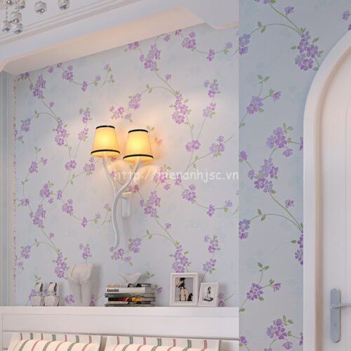 Giấy 3D dán tường họa tiết hoa lá sang trọng - 3D059