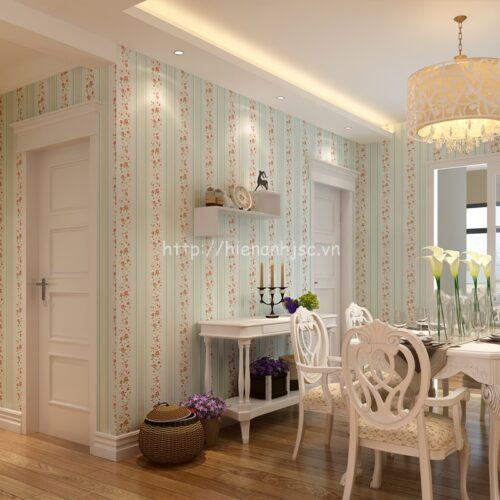 Giấy dán tường 3D - Họa tiết hoa lá sang trọng 3D059 5 Giấy 3D dán tường họa tiết hoa lá sang trọng - 3D059