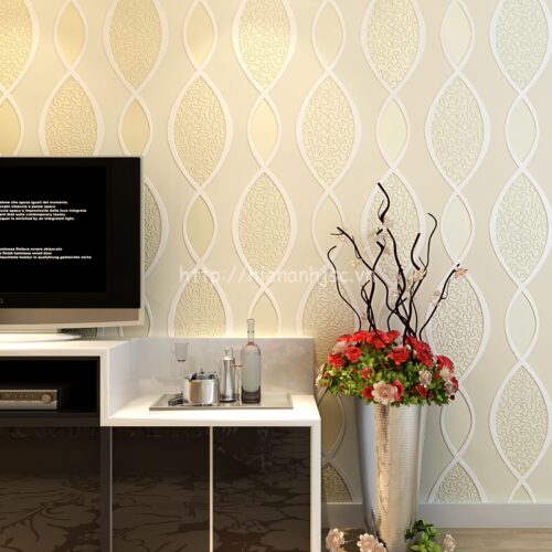 Giấy dán tường họa tiết tươi sáng đơn giản - 3D060