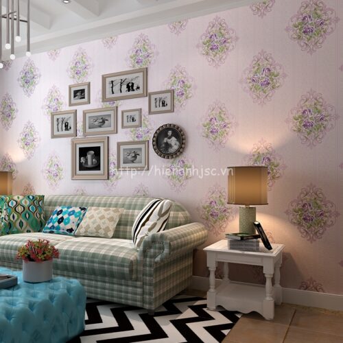 Giấy dán tường họa tiết hoa phong cách châu Âu - 3D062