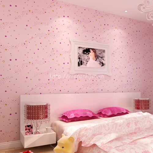 Giấy dán tường họa tiết hình sao cho bé - 3D071