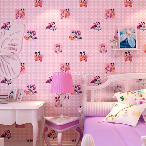 Giay dan tuong chuot mickey cho tre 3D072