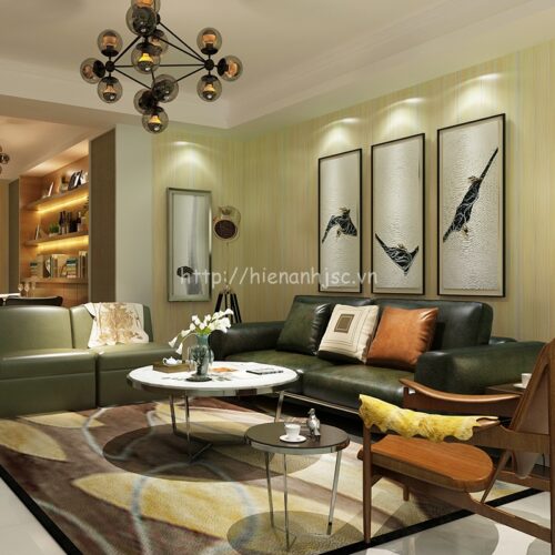 Giấy dán tường 3D - Họa tiết kẻ sọc phối màu đơn giản 3D076 4 3D076-Z-Giấy dán tường 3D sọc trơn đơn giản