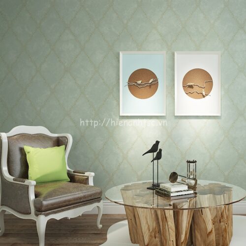3D078-Z-Giấy 3D dán phòng khách họa tiết ô vuông
