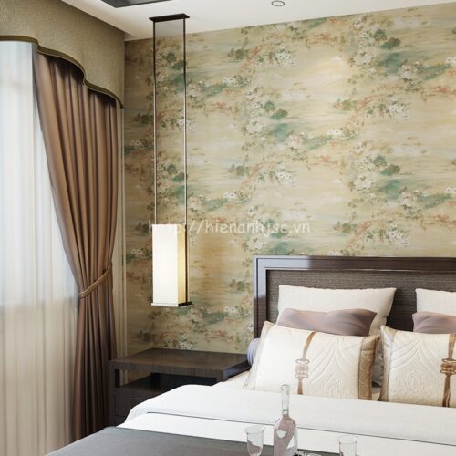 3D081-Z-Giấy dán tường 3D họa tiết hoa mờ