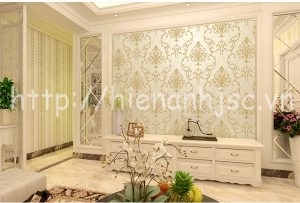 Những mẫu giấy dán tường đẹp nhất cho phòng nhà 2018 1 3D083-8-Giấy dán tường 3D hoa văn hiện đại