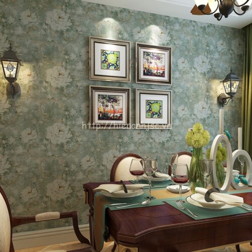 Giấy dán tường 3D - Họa tiết dây leo hoa hồng 3D085 6 3D085-Z-Giấy 3D dán tường họa tiết dây hoa hồng