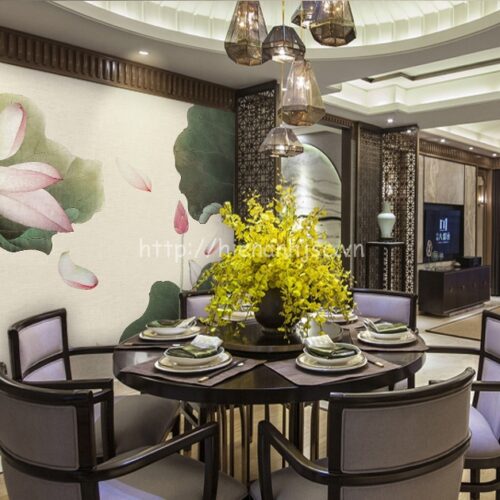 Tranh dán tường 5D - Tranh hoa sen 5D020 5 3d020-2-tranh hoa sen