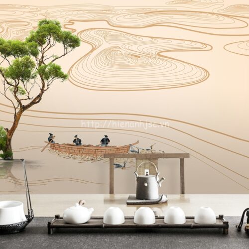 3d023-8-tranh phong cảnh 3D dán tường