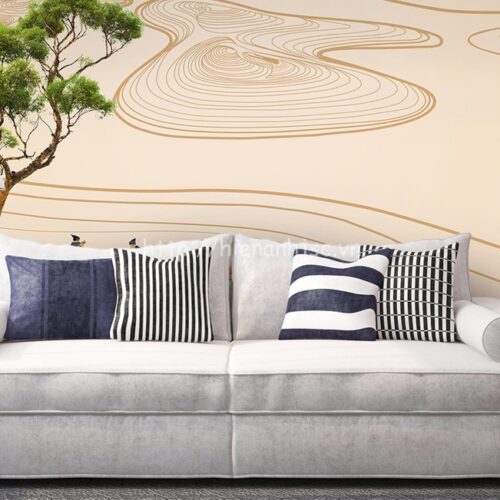 3d023-8-tranh phong cảnh 3D dán tường