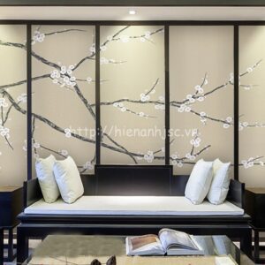 5D014-8-tranh hoa anh đào 3D dán tường