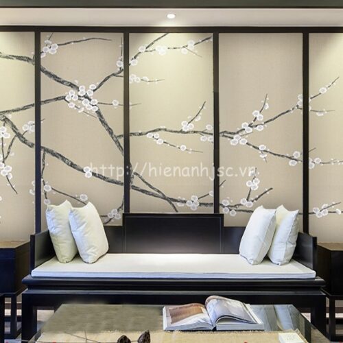 5D014-8-tranh hoa anh đào 3D dán tường