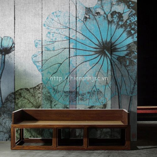 Tranh dán tường 5D - Tranh hoa sen 5D015 5 5D015-4-tranh hoa sen dán tường 3D