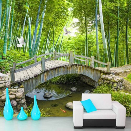 5d026-4-tranh rung tre 3D dan phong khach