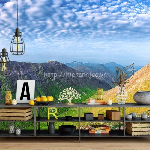 Tranh dán tường 5D - Tranh sườn núi hùng vĩ 5D032 5 5d032-5-tranh suon nui hung vi 3D dan tuong