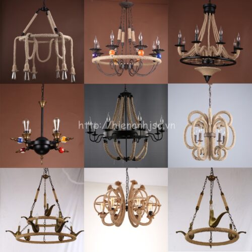 Đèn trang trí dây thừng