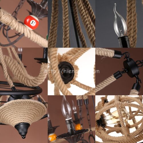 Đèn trang trí dây thừng