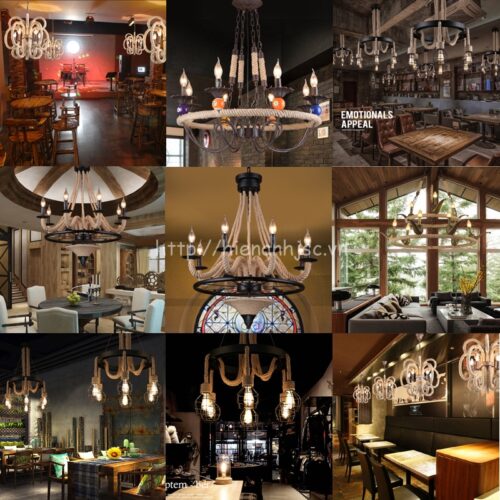 Đèn trang trí dây thừng