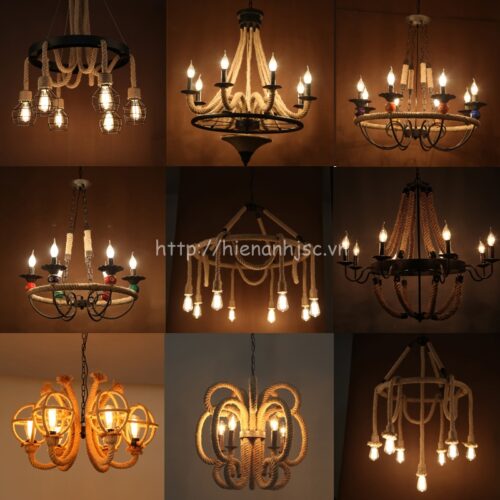 Đèn trang trí dây thừng