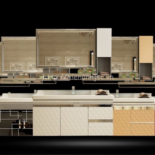 bộ gương tủ chậu rửa phong cách cổ điển KL-669