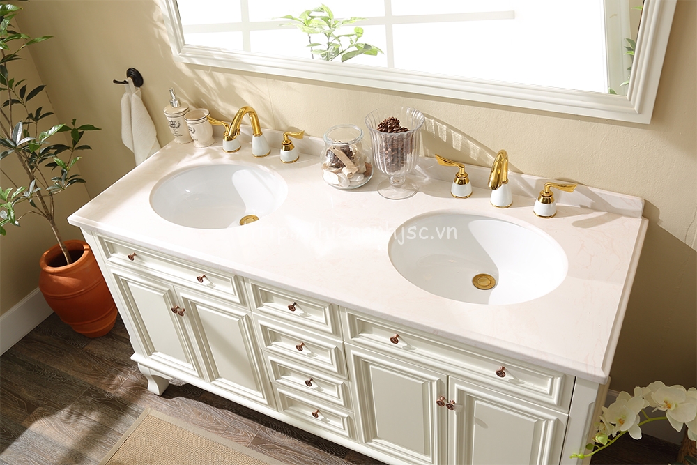 bộ tủ chậu kệ gương phòng tắm nhập khẩu My 3088 6